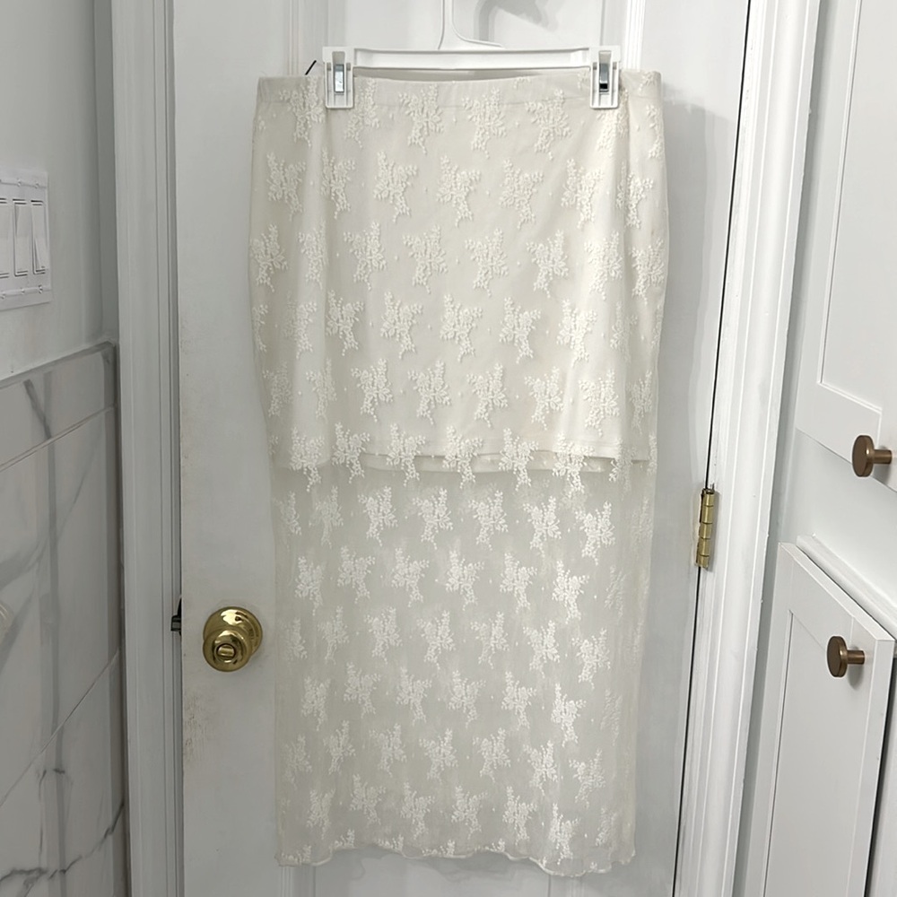 Abercrombie & Fitch NWT!!!!!l Lace midi skirt - Picture 6 of 11